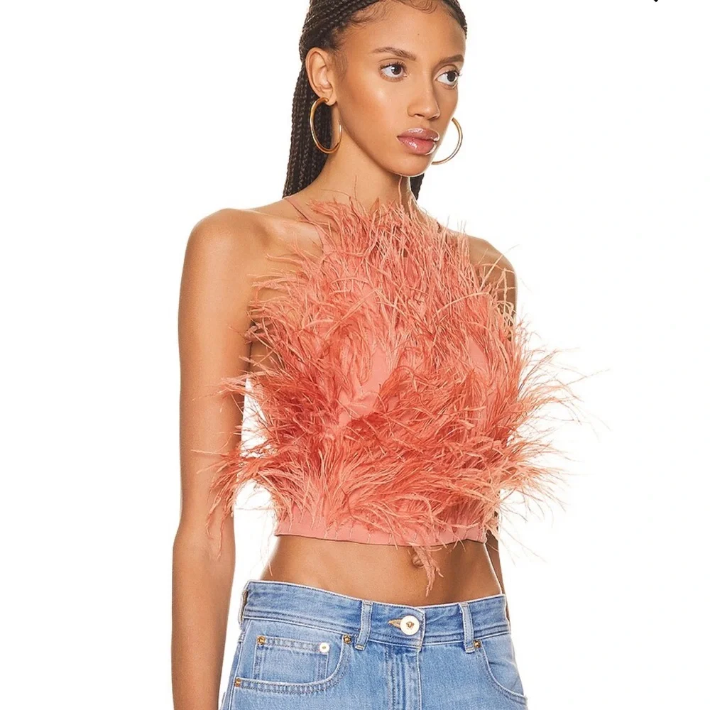 Cult Gaia Feathered Tank Top Joey Top - Picture 2 of 9